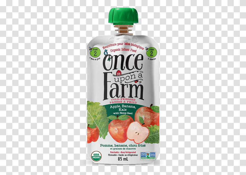 Apple Banana Kale Pouch Once Upon A Farm Smoothies, Plant, Fruit, Food, Produce Transparent Png