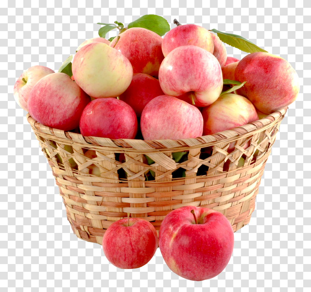 Apple Basket Image, Fruit, Plant, Food, Peach Transparent Png