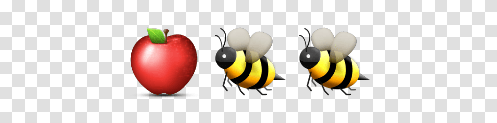 Apple Bees Emoji Meanings Emoji Stories, Honey Bee, Insect, Invertebrate, Animal Transparent Png