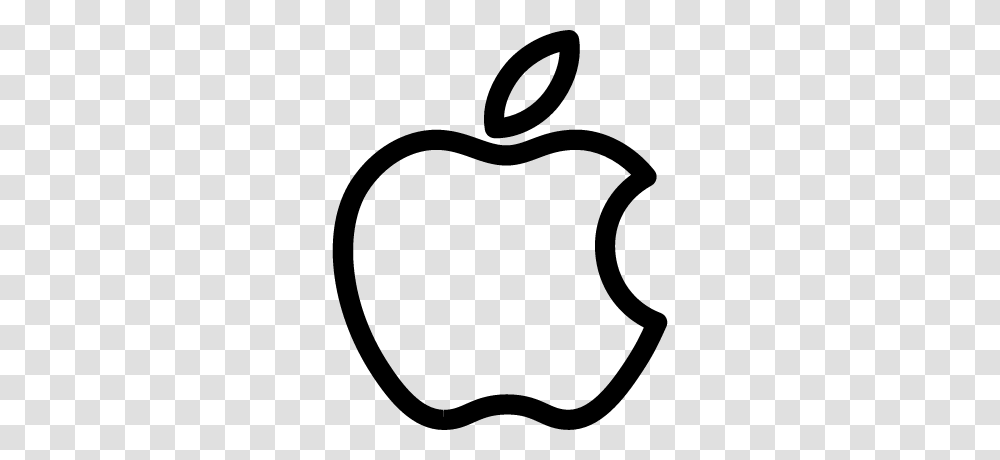 Apple Bitten Outlined Logo Free Vectors Logos Icons, Gray, World Of Warcraft Transparent Png