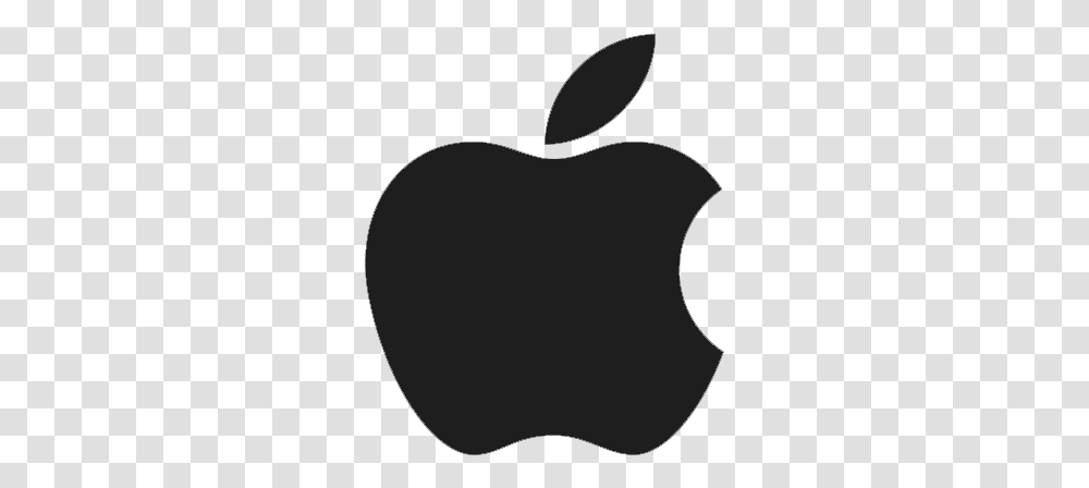 Apple Black And White Logo, Plant, Food, Fruit, Hand Transparent Png
