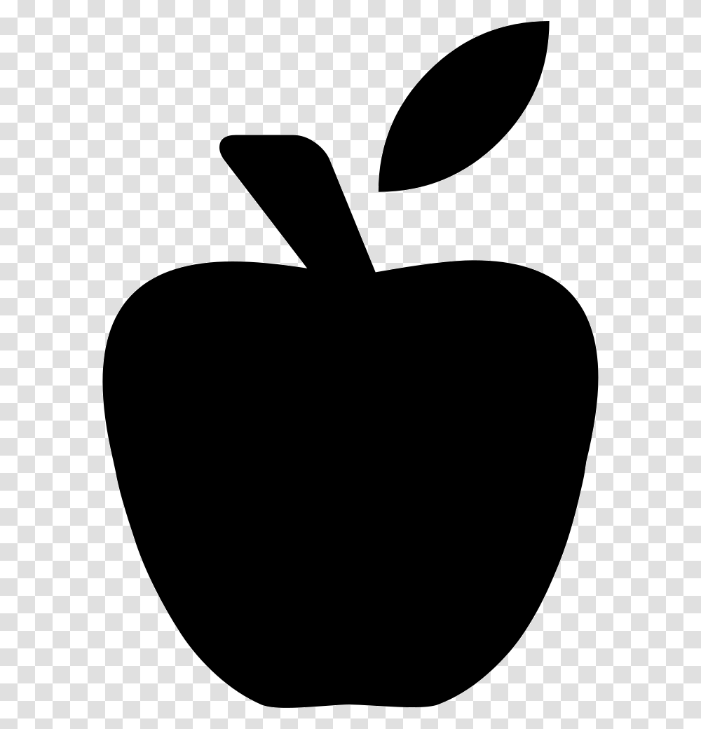 Apple Black Vector Clipart Download Black Vector Apple Icon, Plant, Fruit, Food, Cherry Transparent Png