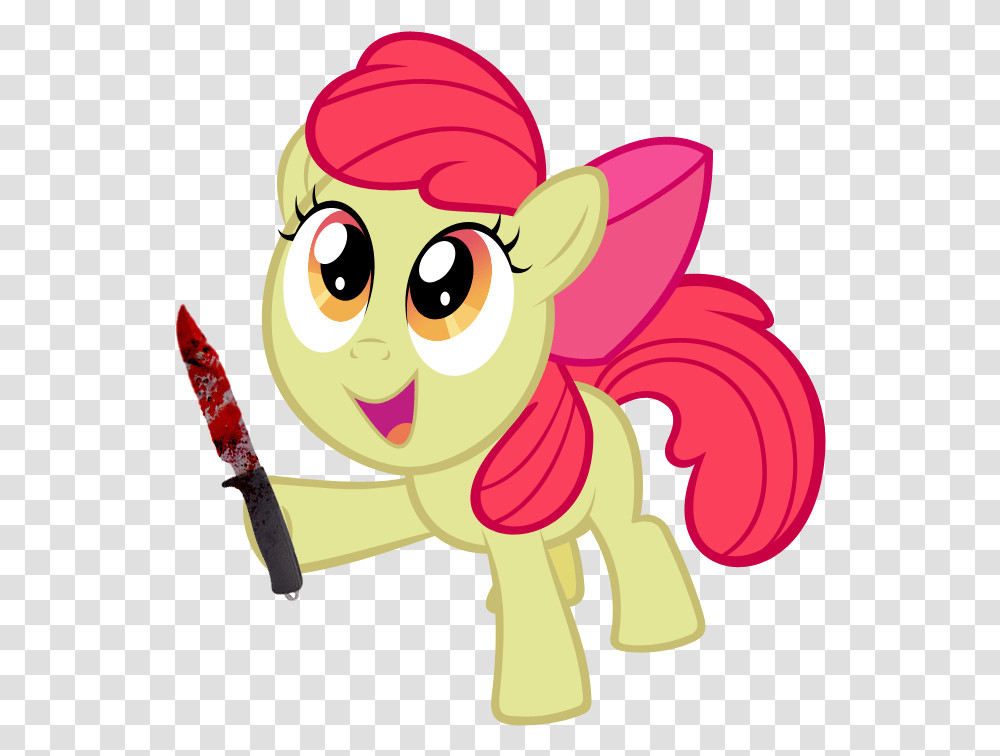 Apple Bloom Blood Bloody Knife Semi Grimdark Animated Bloody Knife, Toy, Cupid, Art, Graphics Transparent Png
