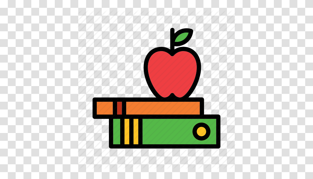 Apple Book Books College Education School Icon, Plant, Fruit, Food Transparent Png