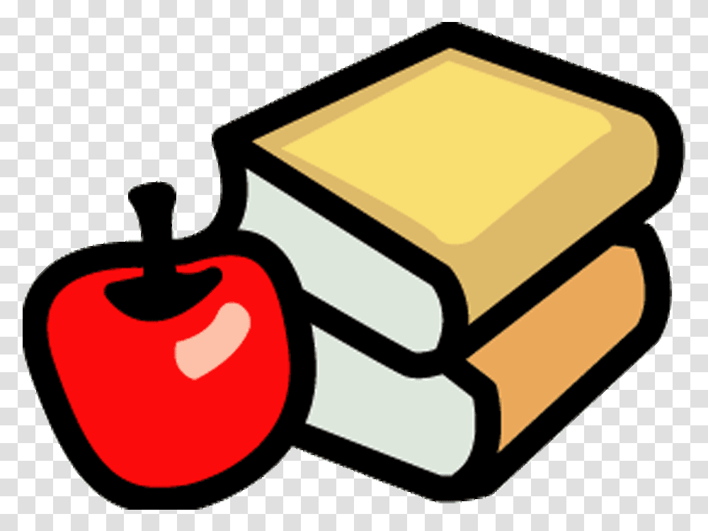 Apple Book Clipart Clipart Apple Next To The Book, Label, Plant, Food Transparent Png