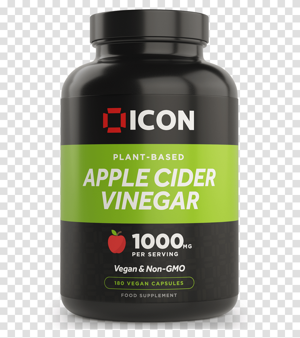 Apple Cider Vinegar 180 Capsules Grape Seed Extract Non Gmo Icon, Beer, Bottle, Cosmetics, Shaker Transparent Png