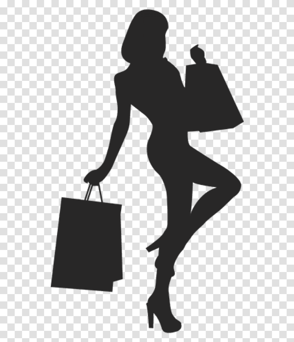 Apple Cinema Woman Shopping Silhouette, Person, Human, Bag, Photography Transparent Png