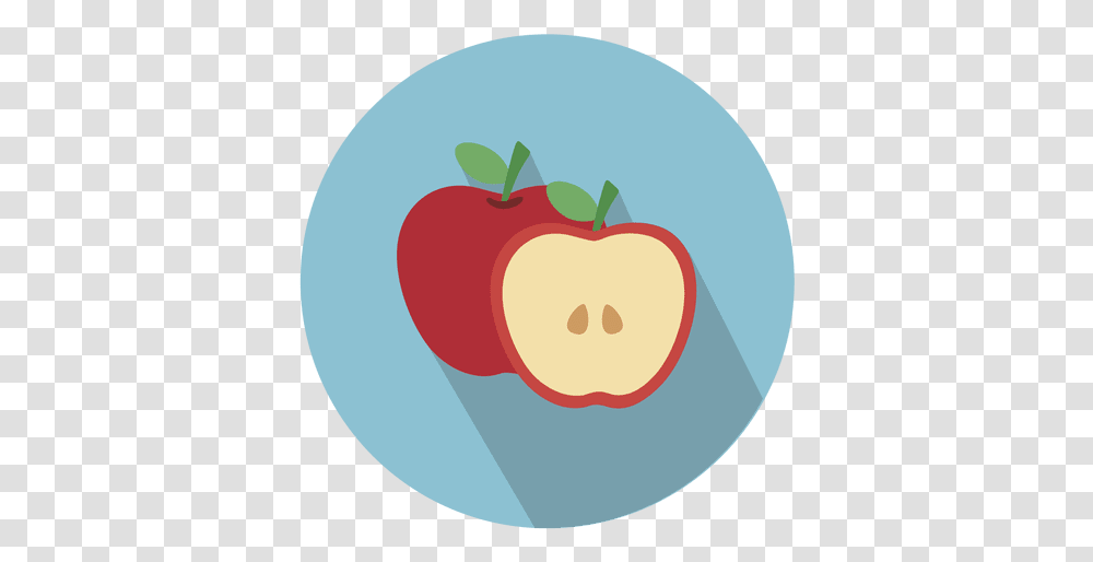 Apple Circle Icon With Drop Shadow & Svg Apple In A Circle, Plant, Food, Fruit, Vegetable Transparent Png