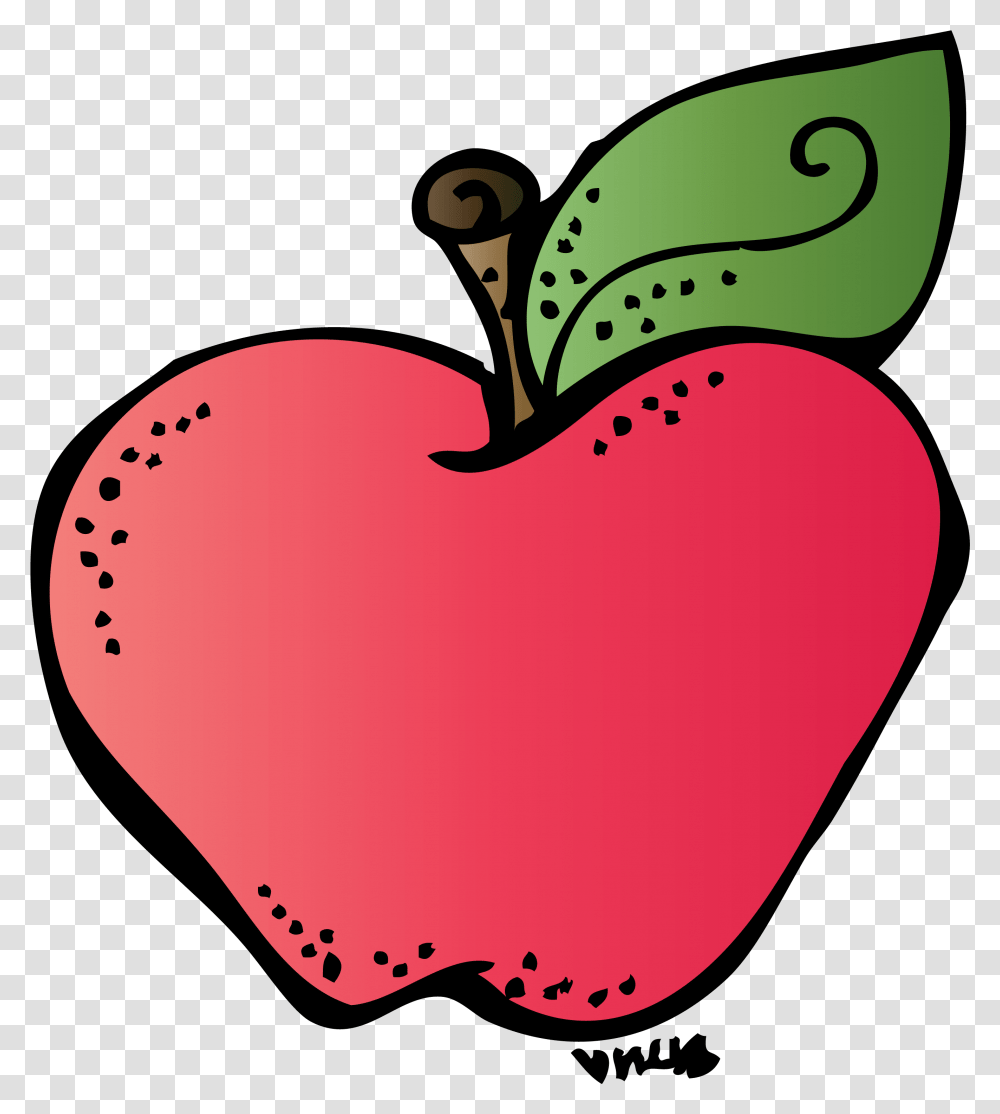 Apple Clipart Back To School Melonheadz, Plant, Food, Fruit, Heart Transparent Png