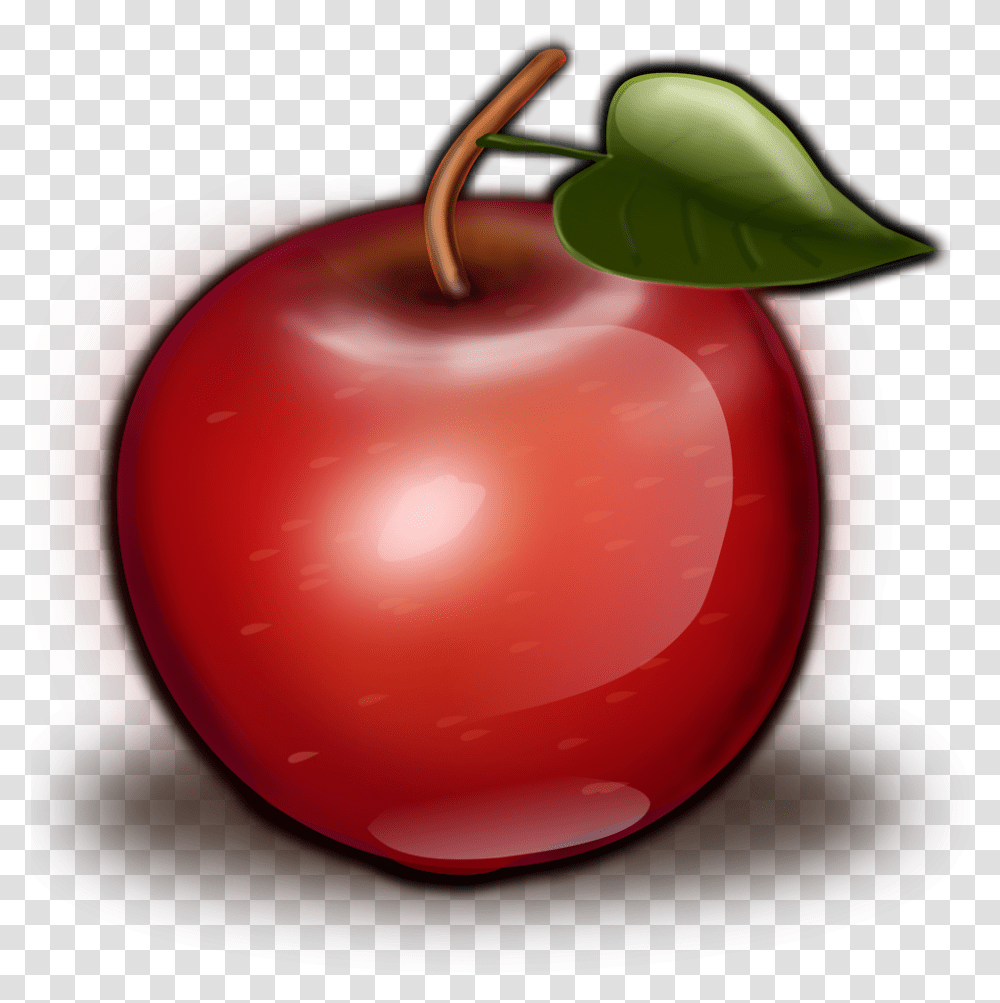 Apple Clipart Background Clip Art Library Red Apple, Plant, Fruit, Food, Cherry Transparent Png