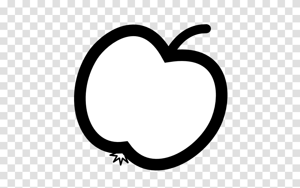 Apple Clipart Black And White, Stencil, Heart, Bracelet, Jewelry Transparent Png