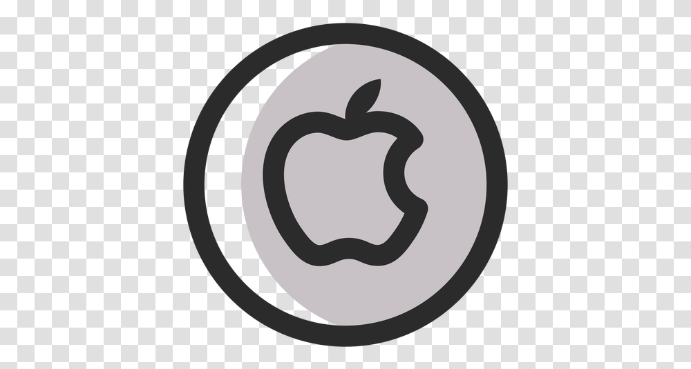 Apple Colored Stroke Icon Dot, Plant, Food, Vegetable, Rug Transparent Png