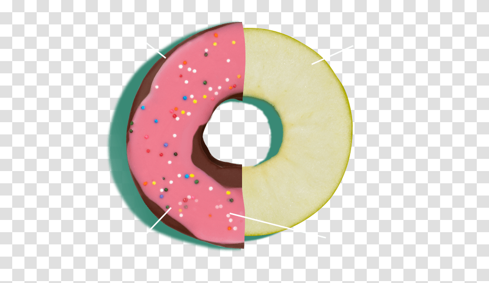 Apple Donuts Dipped In Chocolate Edible, Pastry, Dessert, Food, Tape Transparent Png