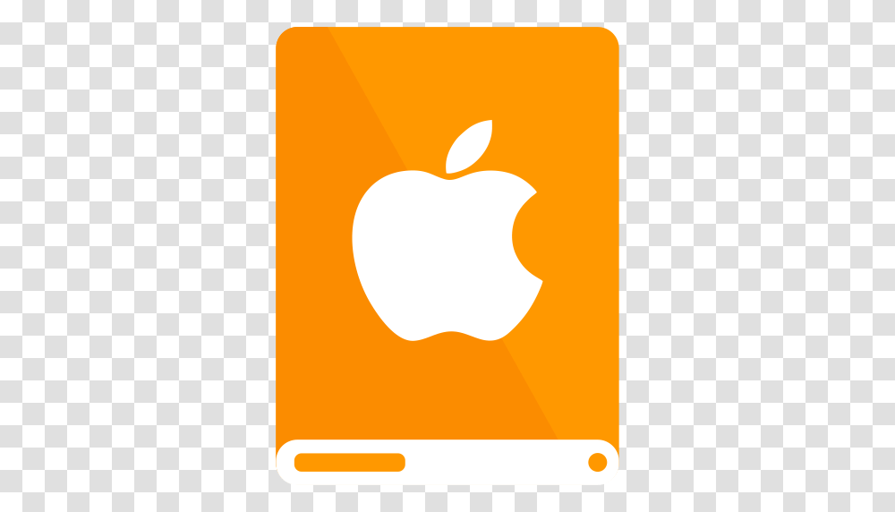 Apple Drive Orange White Icon, Logo, Trademark, Security Transparent Png