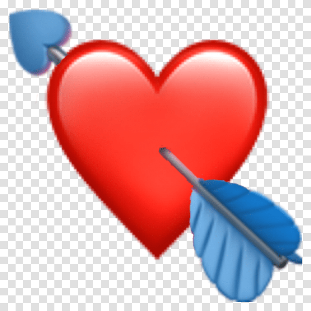 Apple Edit Customemoji Red Heart Redheartarrowappleemoji Iphone Heart Emoji, Balloon, Cushion, Pillow Transparent Png