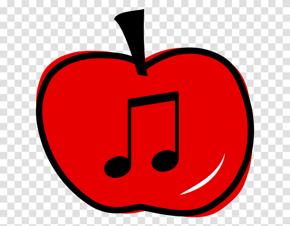 Apple Eighth Notes Clip Art Apple Clipart Background, Plant, Fruit, Food, Heart Transparent Png