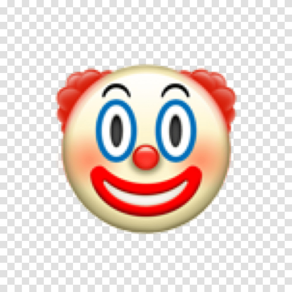 Apple Emoji Clipart Free Download Clown Emoji, Performer, Birthday Cake, Dessert, Food Transparent Png