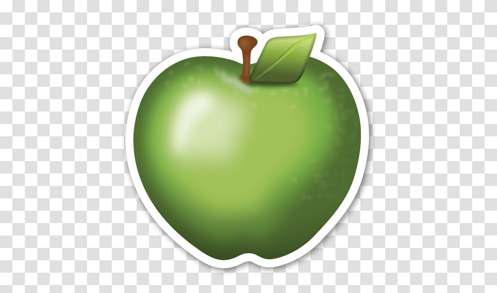 Apple Emoji Image, Plant, Fruit, Food, Green Transparent Png