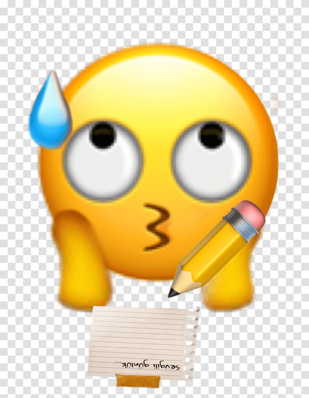 Apple Emoji School Writing Sticker By Tunayanardag07 Eye Roll Emoji, Toy, PEZ Dispenser, Pac Man Transparent Png