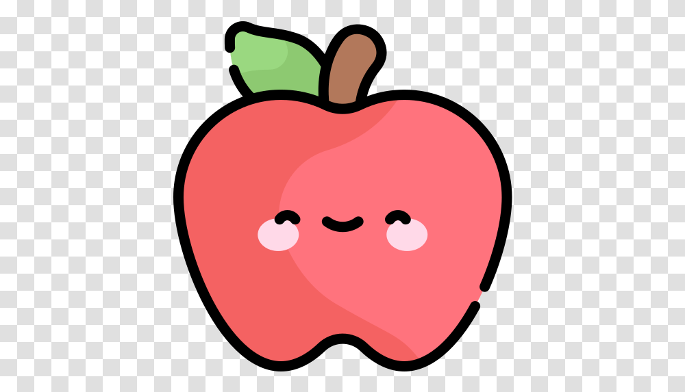 Apple Free Vector Icons Designed By Freepik Cute Food Apple Cute Vector, Plant, Fruit, Peach Transparent Png