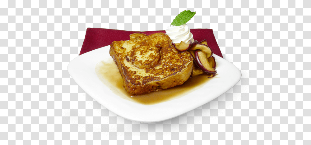 Apple Fritter Bread French Toast Bread Pudding, Food, Dish, Meal, Cream Transparent Png
