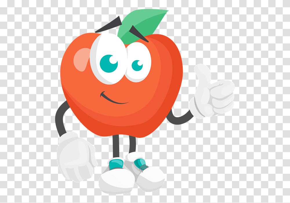 Apple Fruit Cartoon Free Vector Graphic On Pixabay, Food, Plant, Medication, Pill Transparent Png