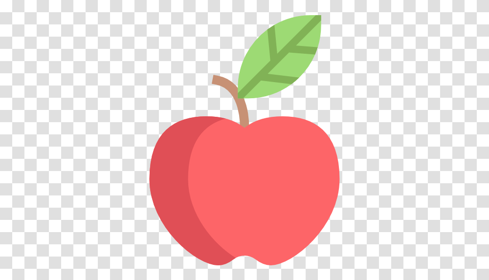 Apple Fruit Clipart Apple Flat Icon, Plant, Food, Balloon Transparent Png