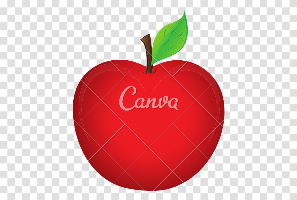 Apple Fruit Icon Vector Illustration Red Clipart Apple, Plant, Balloon Transparent Png