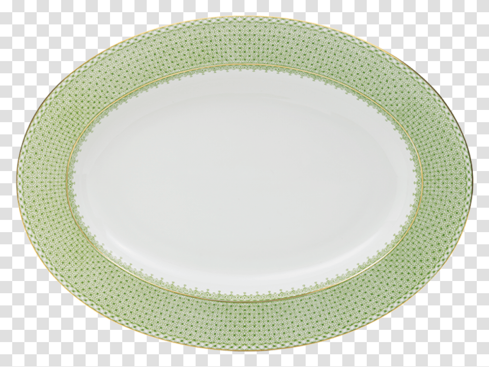 Apple Green Lace Oval Platter 2011 Rugby World Cup, Dish, Meal, Food, Porcelain Transparent Png