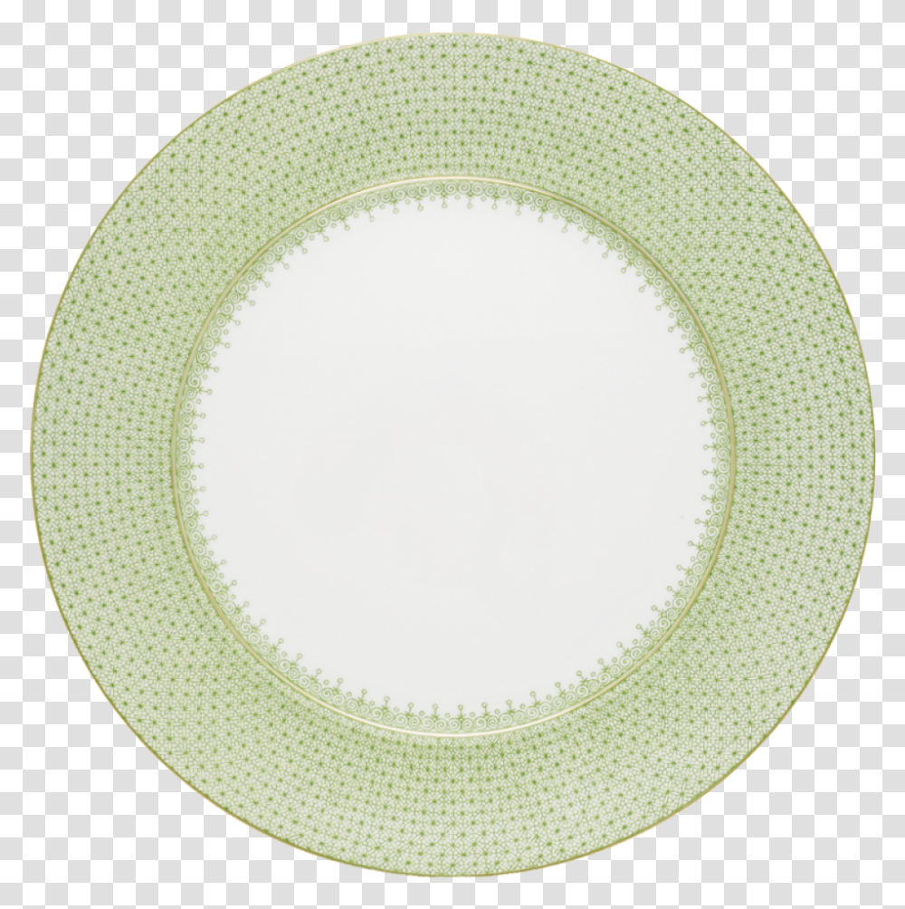 Apple Green Lace Service Plate By Mottahedeh Circle, Porcelain, Pottery, Meal Transparent Png