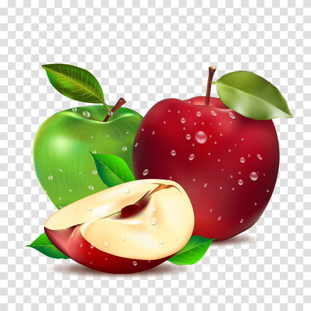 Apple Green Red Fresh Green And Red Apple, Plant, Fruit, Food, Peel Transparent Png