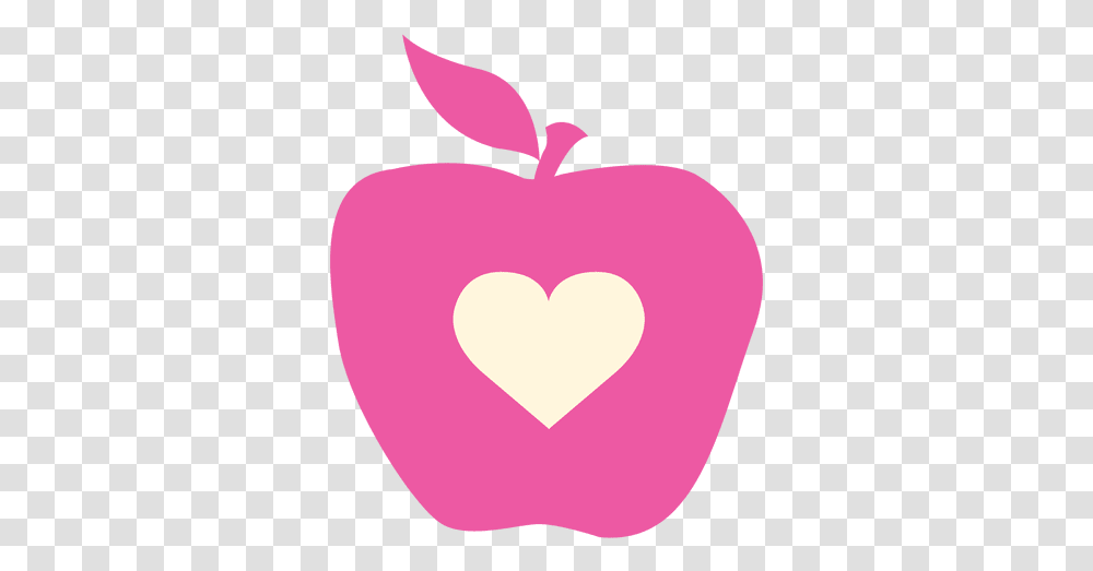 Apple Heart Flat Icon Apple Heart Svg, Plant, Food, Fruit Transparent Png