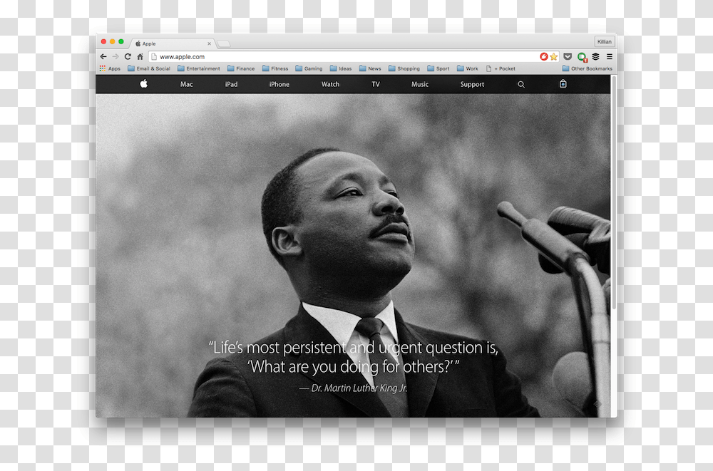 Apple Homepage On Mlk Day Martin Luther King, Person, Human, Microphone, Electrical Device Transparent Png