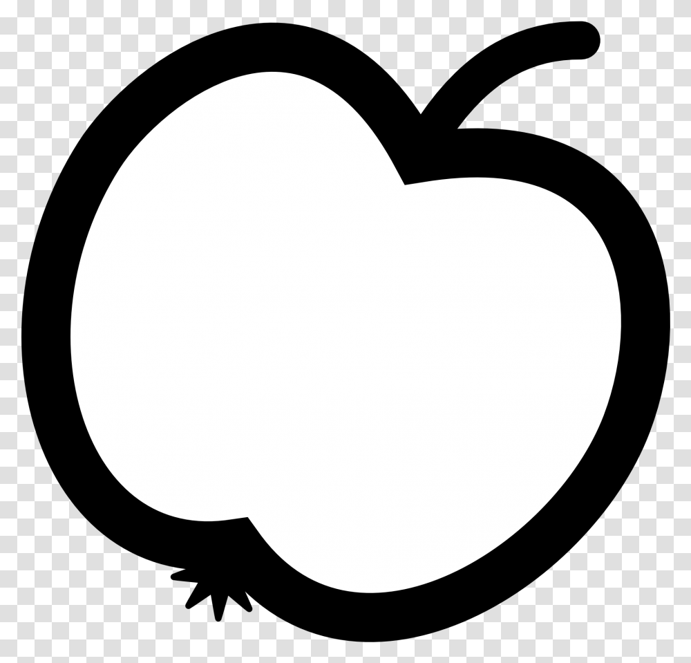 Apple Icon Black White Line Art Clip Art Apple Of Black And White, Moon, Outer Space, Night, Astronomy Transparent Png