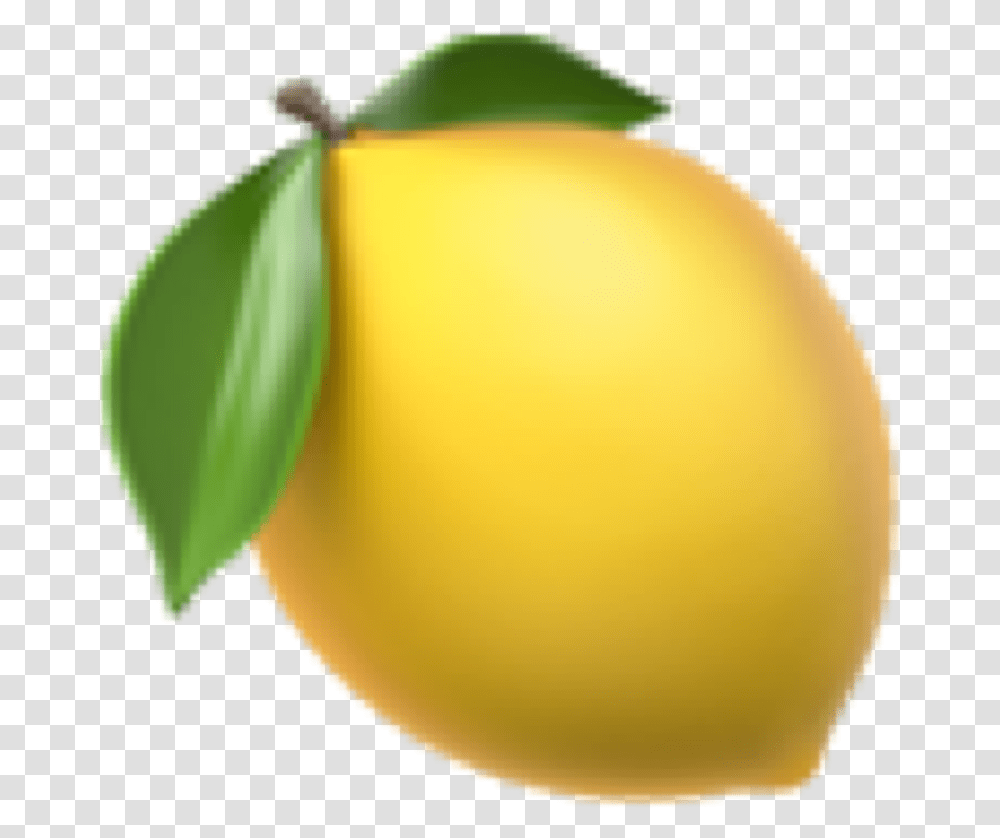 Apple Ios Yellow Sticker By Sweet Lemon, Plant, Citrus Fruit, Food, Balloon Transparent Png