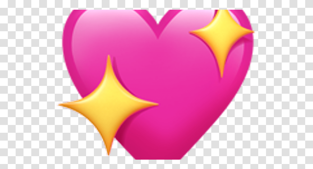 Apple Iphone Clipart Picsart Heart Sparkle Pink Heart Emoji, Balloon, Pillow, Cushion, Symbol Transparent Png