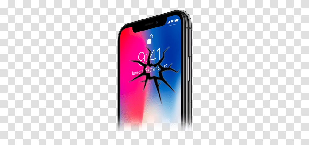 Apple Iphone X Cracked Screen Touch Iphone X Hd, Electronics, Mobile Phone, Cell Phone, Interior Design Transparent Png