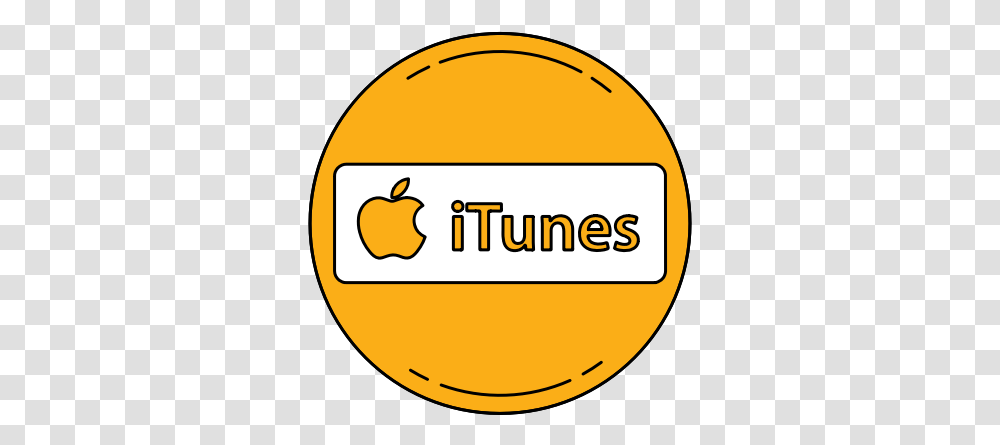 Apple Itunes Logo Orange Icon Circle, Label, Text, Symbol, Outdoors Transparent Png