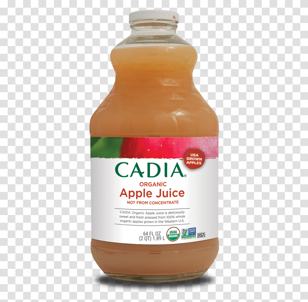Apple Juice 64 Fl Cadia Juice Apple Gravenstein O 128 Oz, Label, Text, Food, Plant Transparent Png