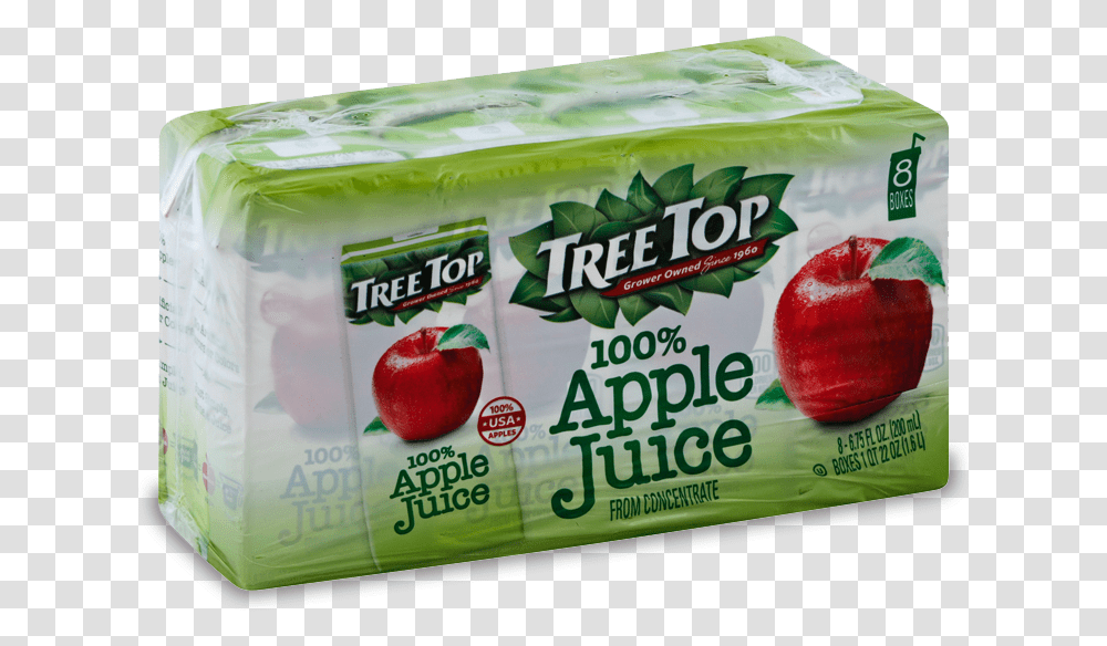 Apple Juice Box 8 Pack Tree Top Apple Juice Boxes, Plant, Fruit, Food, Vegetable Transparent Png