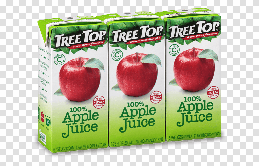 Apple Juice Box Top Of Juice Box, Fruit, Plant, Food Transparent Png