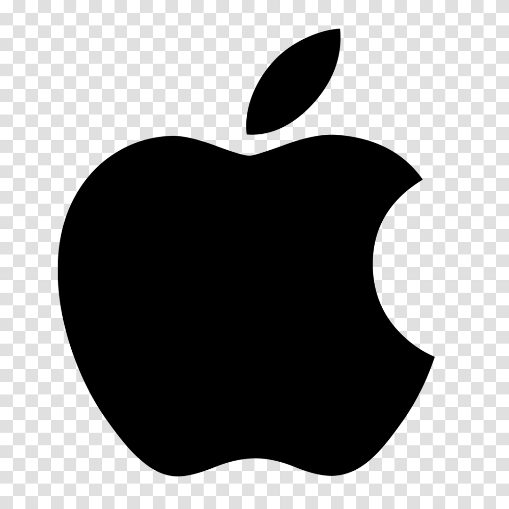 Apple Logo Black, Silhouette, Cross, Stencil Transparent Png
