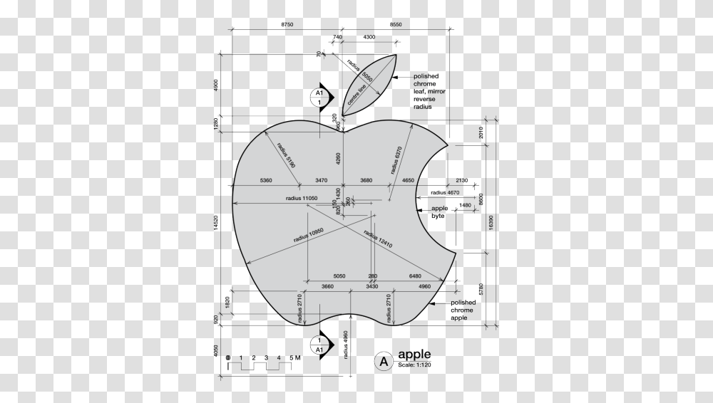 Apple Logo Design Apple Logo Cad, Plot, Diagram, Plan, Outdoors Transparent Png