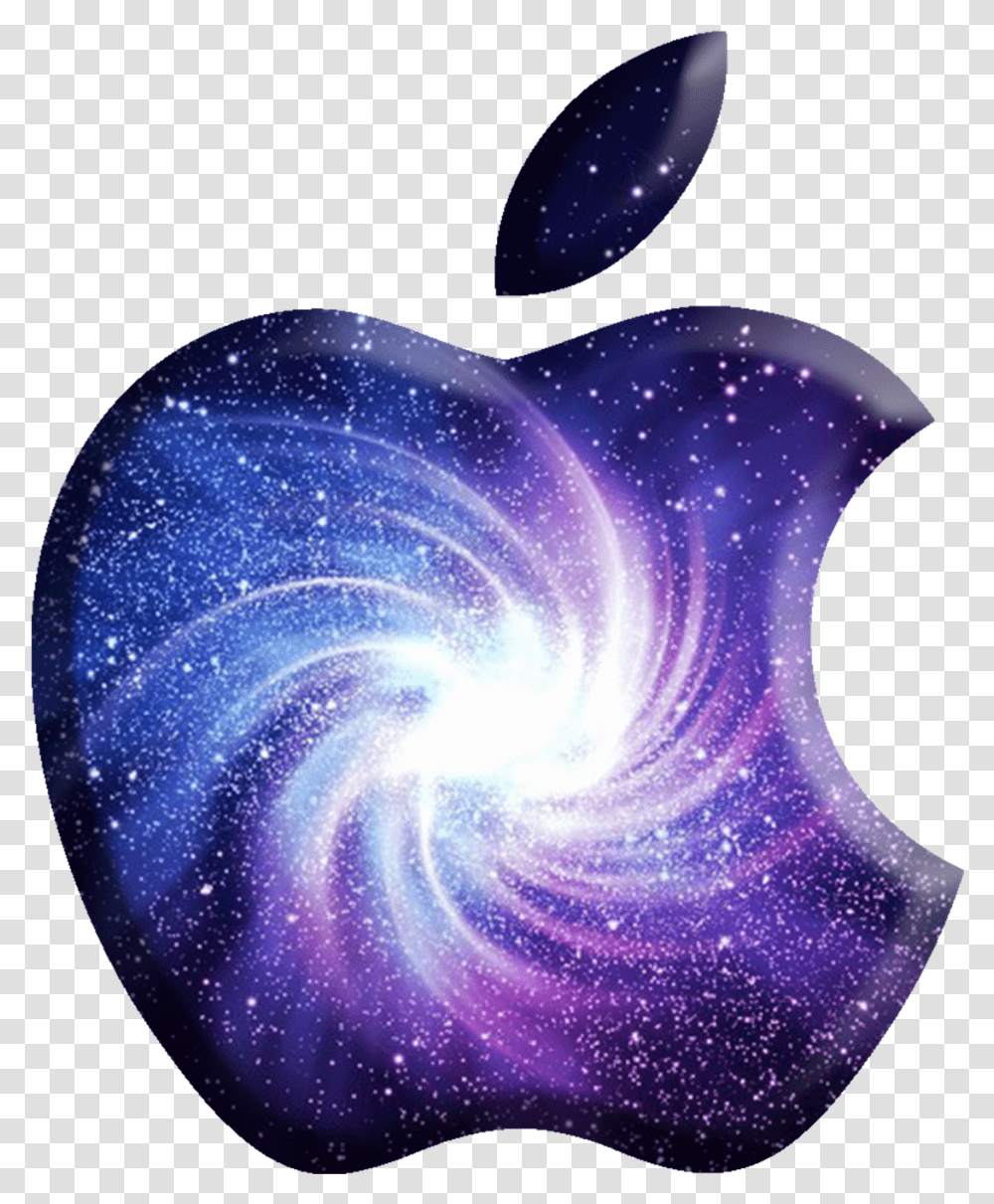 Apple Logo Galaxy Clipart Background Space Picture Of The Galaxy, Purple, Ornament, Light, Pattern Transparent Png