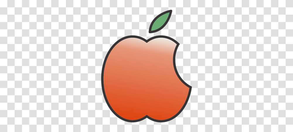 Apple Logo Icon Of Colored Outline Style Available In Svg Clip Art, Plant, Fruit, Food, Heart Transparent Png