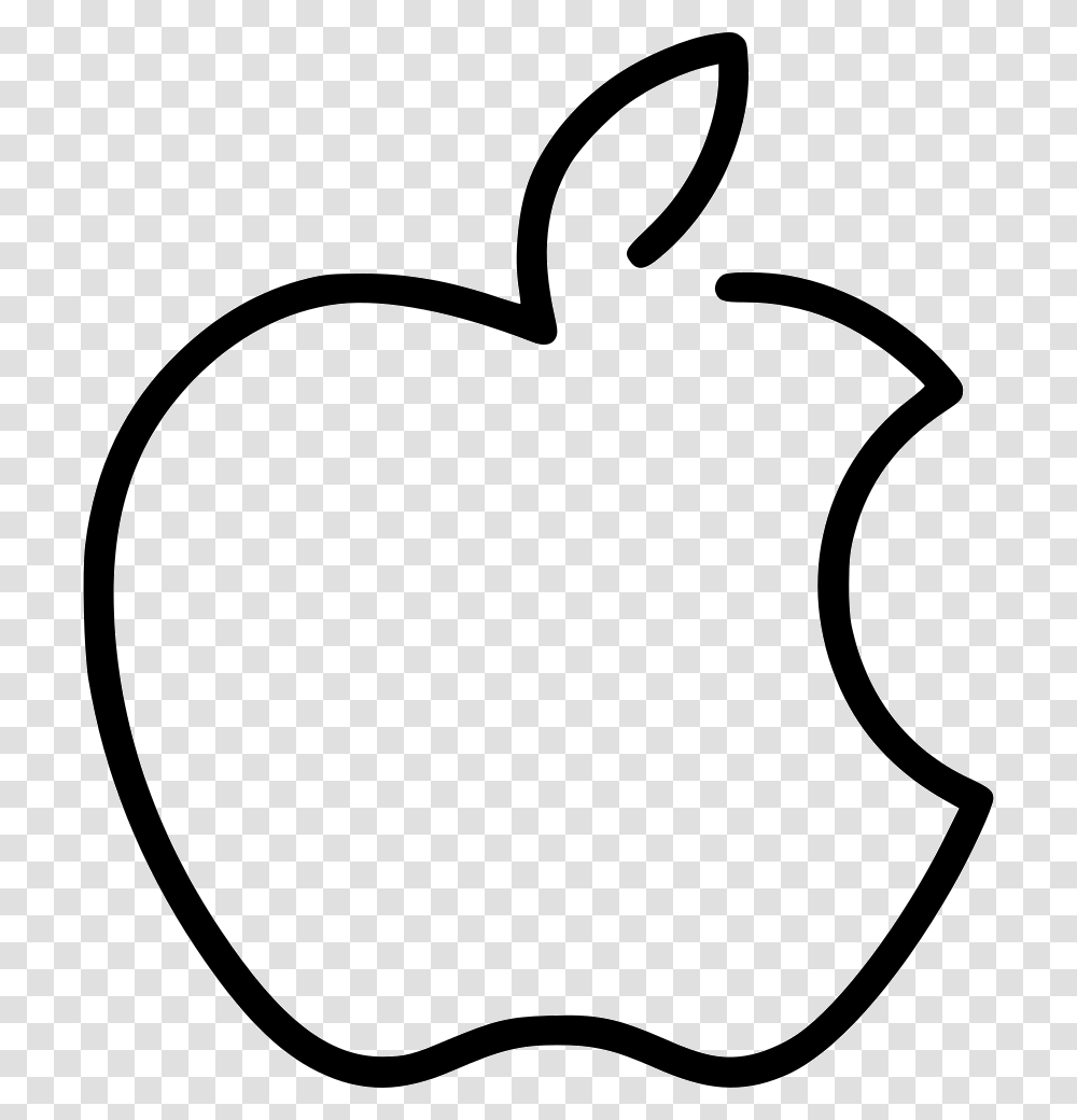 Apple Logo Line Art, Plant, Fruit, Food, Stencil Transparent Png