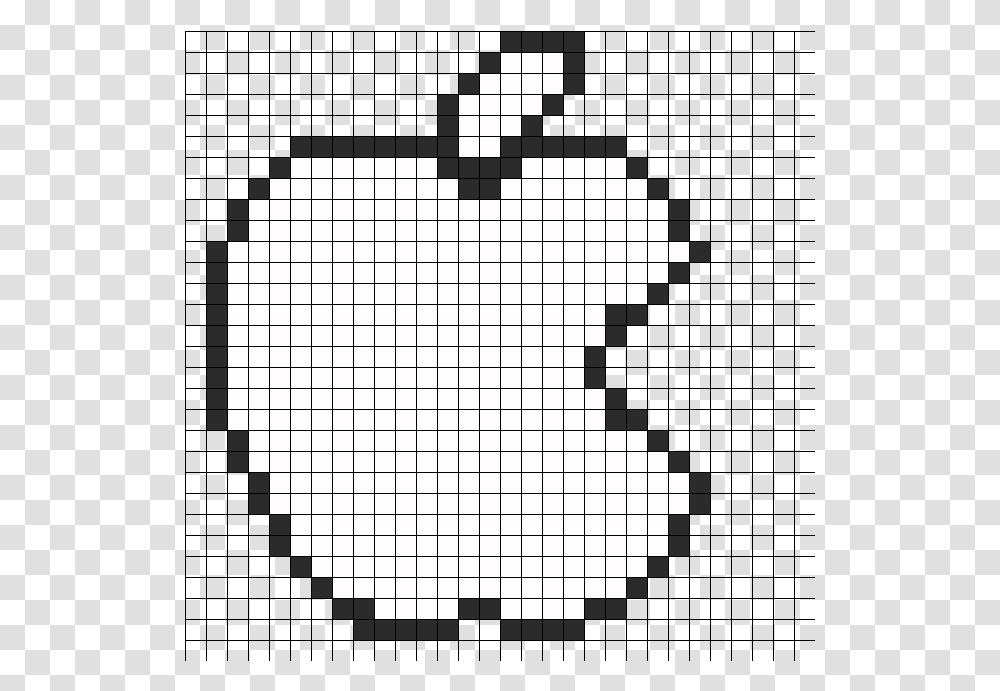 Apple Logo Perler Bead Pattern Sprites Misc Fuse Pixel Art Logo Apple, Text, Graphics, Alphabet Transparent Png