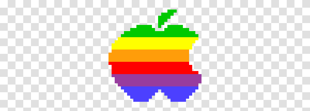 Apple Logo Pixel Art Maker Logo Apple Pixel, Symbol, Trademark, Text, Pac Man Transparent Png