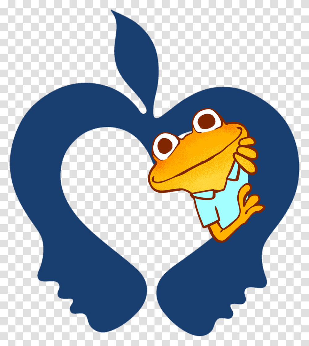 Apple Logo With Frog Peeking Through Schaumburg School District 54, Animal, Mammal, Graphics, Art Transparent Png