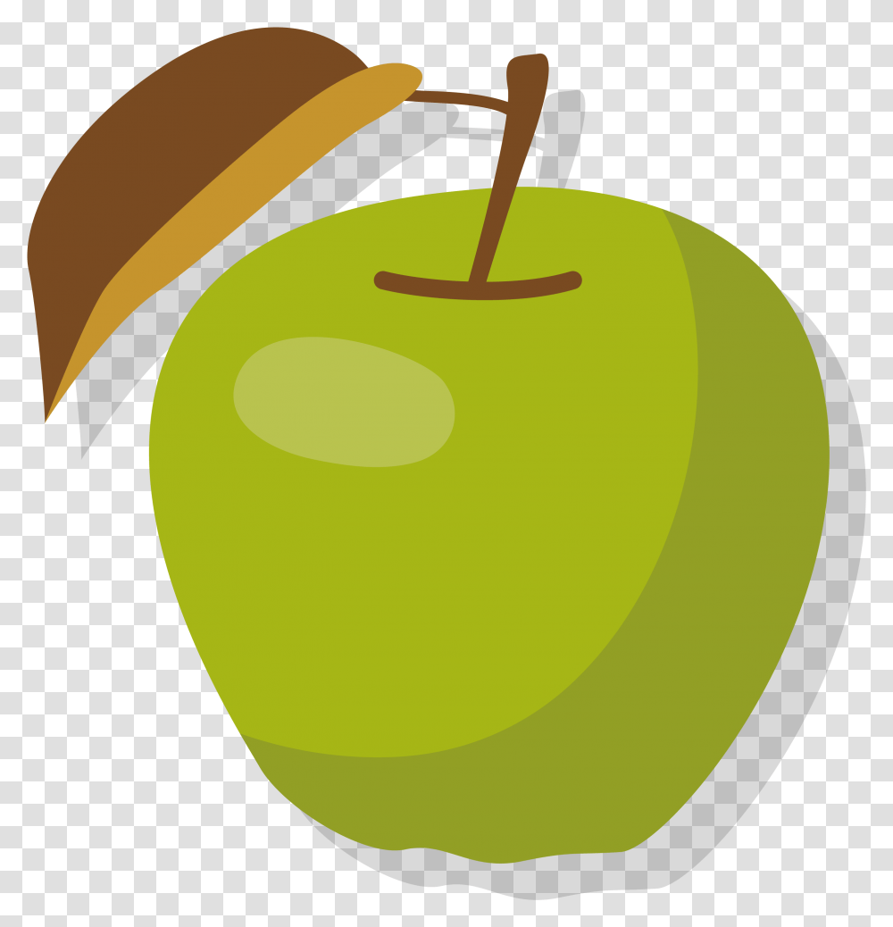 Apple Manzana Verde Clip Art Green Apple Vector Green Apple Illustration, Plant, Tennis Ball, Sport, Sports Transparent Png